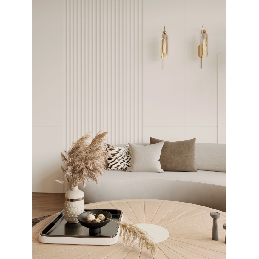 MAXLIGHT W0332 - Настенная лампа CAMPANILA 1xE27/40W/230V латунь/бежевый