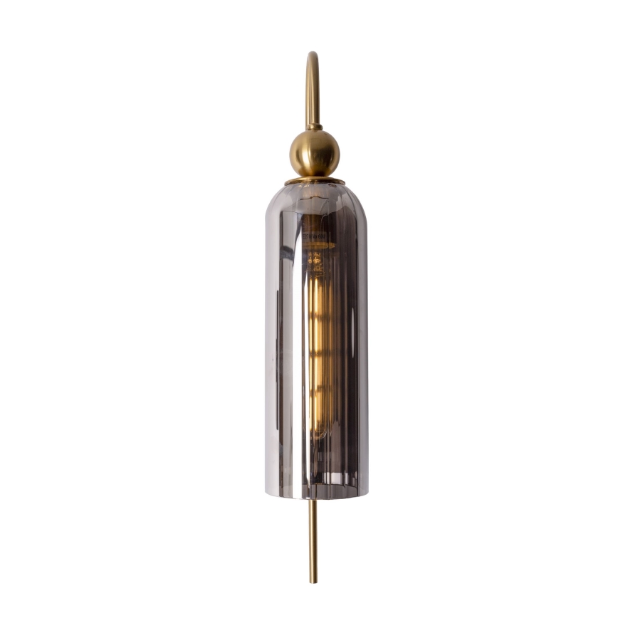 MAXLIGHT W0333 - Настенная лампа CAMPANILA 1xE27/40W/230V латунь/серый
