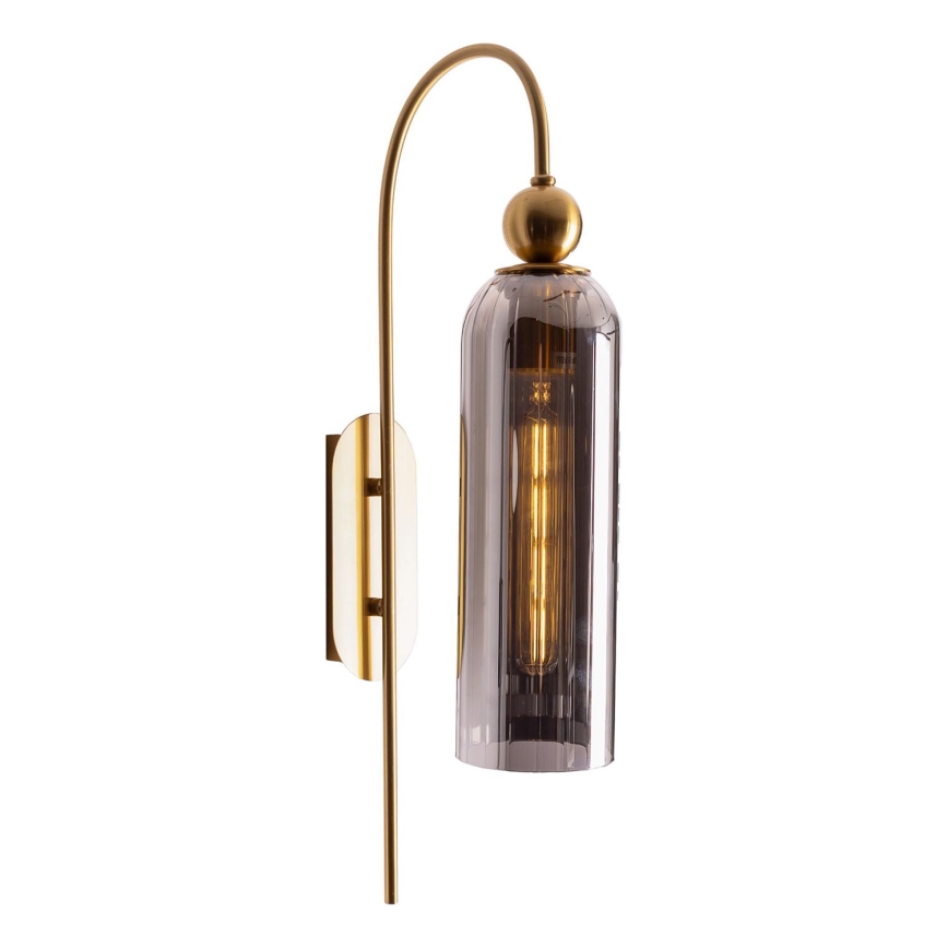 MAXLIGHT W0333 - Настінна лампа CAMPANILA 1xE27/40W/230V латунь/сірий