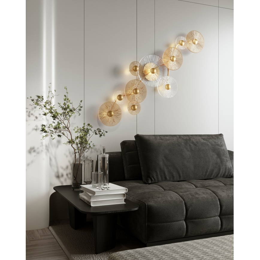 MAXLIGHT W0354 - Світлодіодний настінний світильник ALLURE 10xLED/4,3W/230V золотий