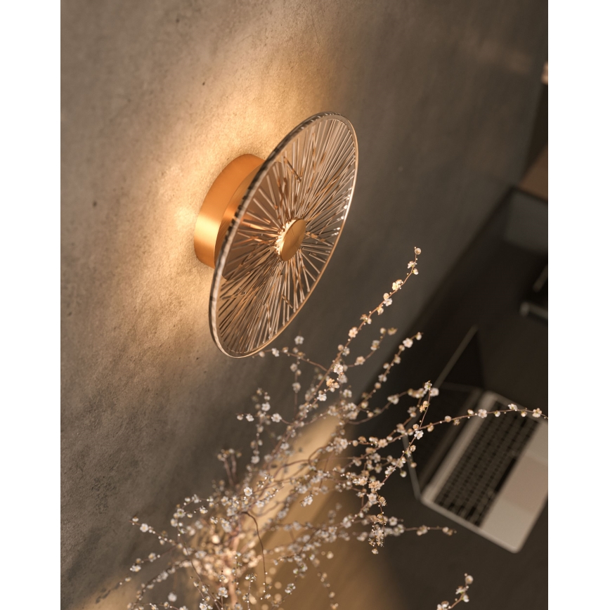 MAXLIGHT W0355 - Світлодіодний настінний світильник ALLURE LED/5W/230V діаметр 28 cm золотий