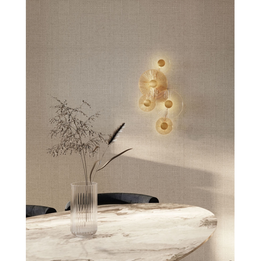 MAXLIGHT W0357 - Світлодіодний настінний світильник ALLURE 5xLED/5W/230V золотий