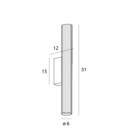 MAXLIGHT W0363 - Светодиодный настенный светильник для ванной комнаты FAYETTE LED/6W/230V 31 см IP44 черный