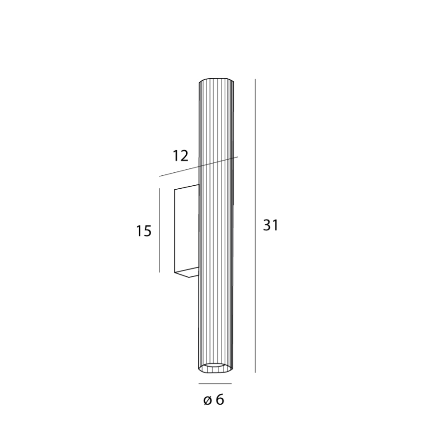 MAXLIGHT W0363 - Светодиодный настенный светильник для ванной комнаты FAYETTE LED/6W/230V 31 см IP44 черный