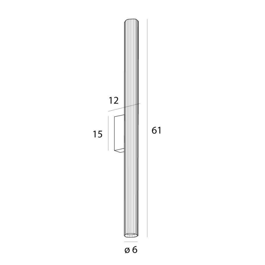 MAXLIGHT W0365 - Светодиодный настенный светильник для ванной комнаты FAYETTE LED/12W/230V 61 см IP44 черный
