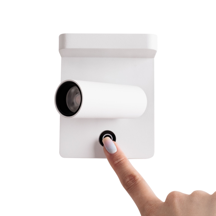 MAXLIGHT W0373 - Світлодіодний настінний точковий світильник з бездротовою зарядкою LOFER LED/7W/230V білий