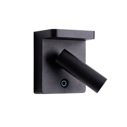 MAXLIGHT W0374 - Світлодіодний настінний точковий світильник з бездротовою зарядкою LOFER LED/7W/230V чорний