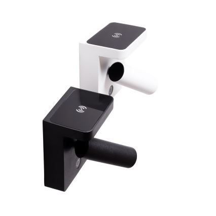 MAXLIGHT W0374 - Світлодіодний настінний точковий світильник з бездротовою зарядкою LOFER LED/7W/230V чорний