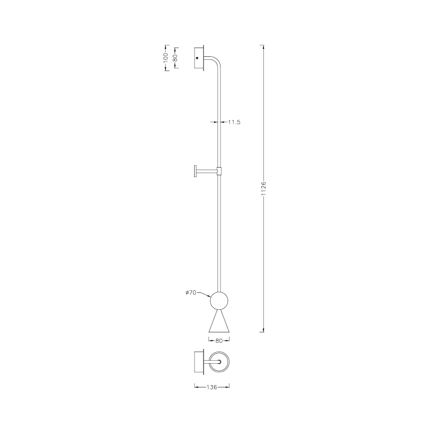 MAXLIGHT W0448 - LED настінна лампа BINGO LED/8W/230V CRI 92 золота/зелена