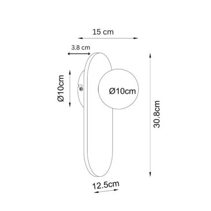 MAXLIGHT W0476 - Настенный светильник POINT 1xG9/7W/230V коричневый