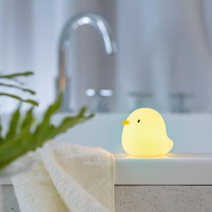 MegaLight - LED RGB Акумуляторна дитяча сенсорна лампа для ванни SWIMMY DUCK LED/5V IP67