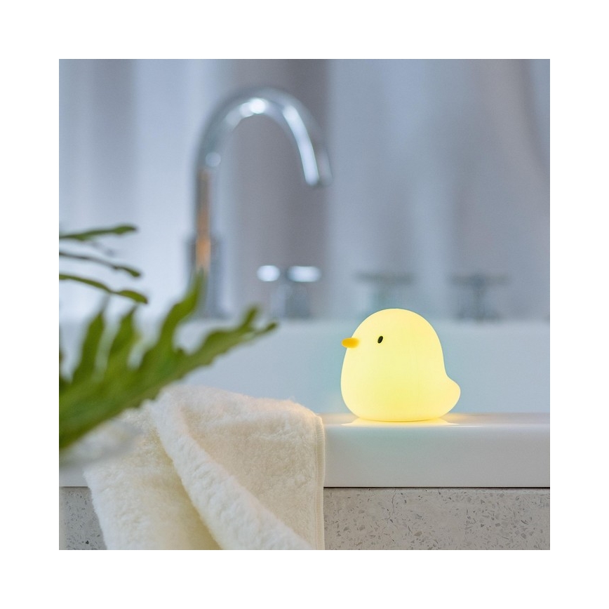 MegaLight - LED RGB Акумуляторна дитяча сенсорна лампа для ванни SWIMMY DUCK LED/5V IP67