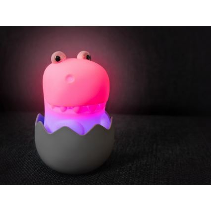 MegaLight - LED RGB Акумуляторна дитяча сенсорна лампа з регулюванням яскравості DIGGY DINO LED/5V