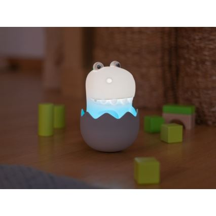 MegaLight - LED RGB Акумуляторна дитяча сенсорна лампа з регулюванням яскравості DIGGY DINO LED/5V