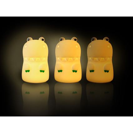 MegaLight - LED RGB Акумуляторна дитяча сенсорна лампа з регулюванням яскравості DIGGY DINO LED/5V