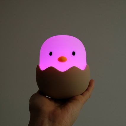 MegaLight - LED RGB Акумуляторна дитяча сенсорна лампа з регулюванням яскравості EGGY EGG LED/5V