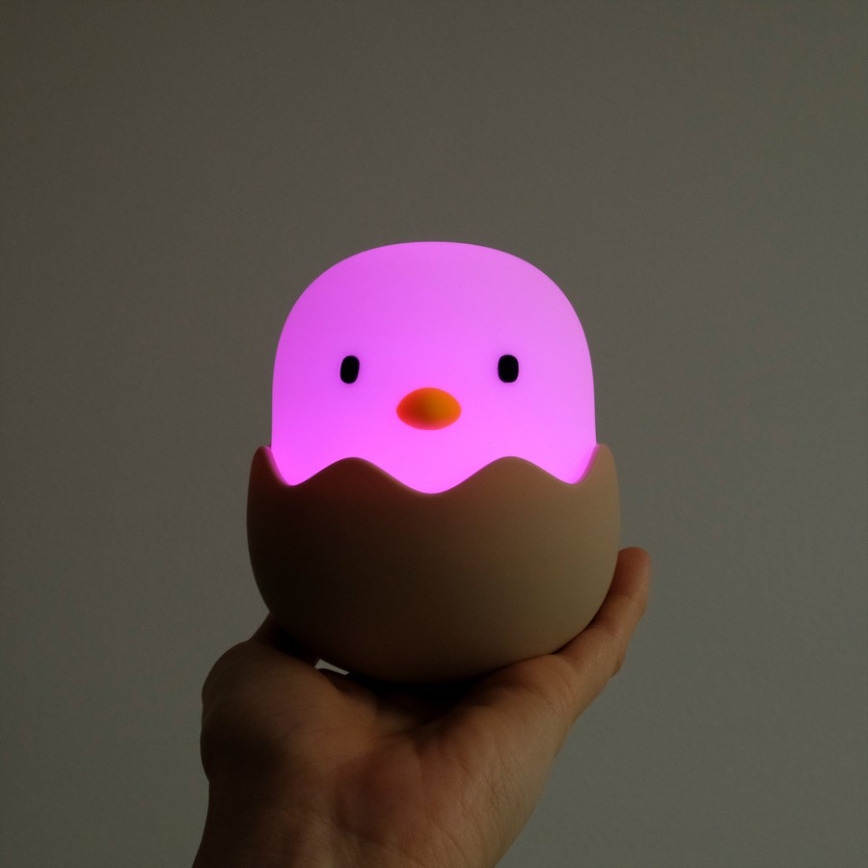 MegaLight - LED RGB Акумуляторна дитяча сенсорна лампа з регулюванням яскравості EGGY EGG LED/5V