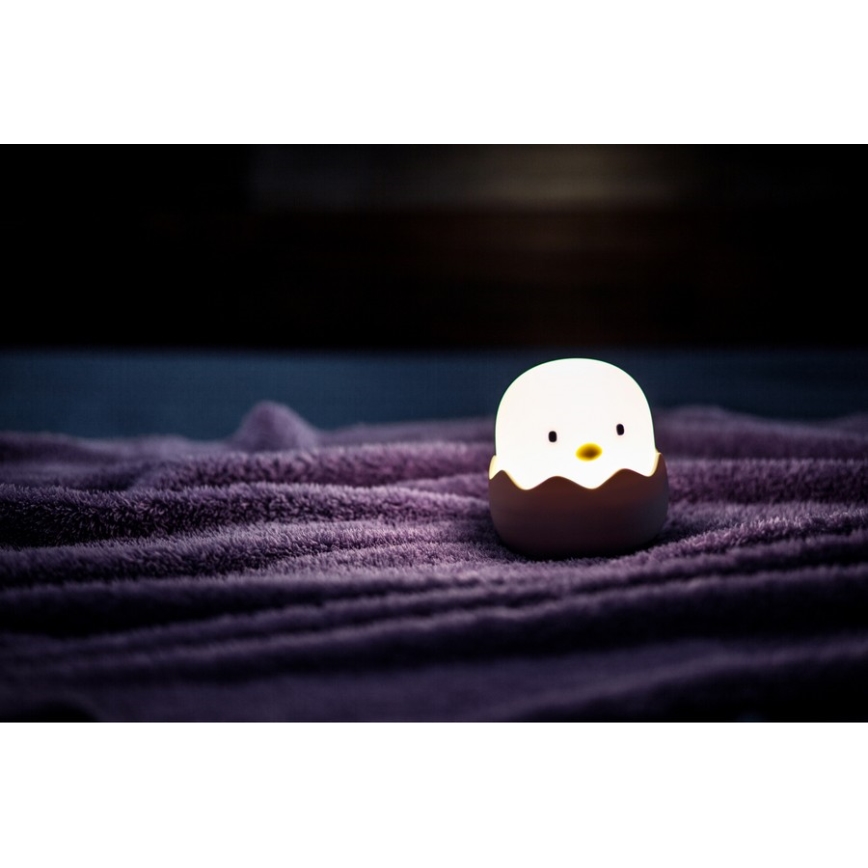 MegaLight - LED RGB Акумуляторна дитяча сенсорна лампа з регулюванням яскравості EGGY EGG LED/5V