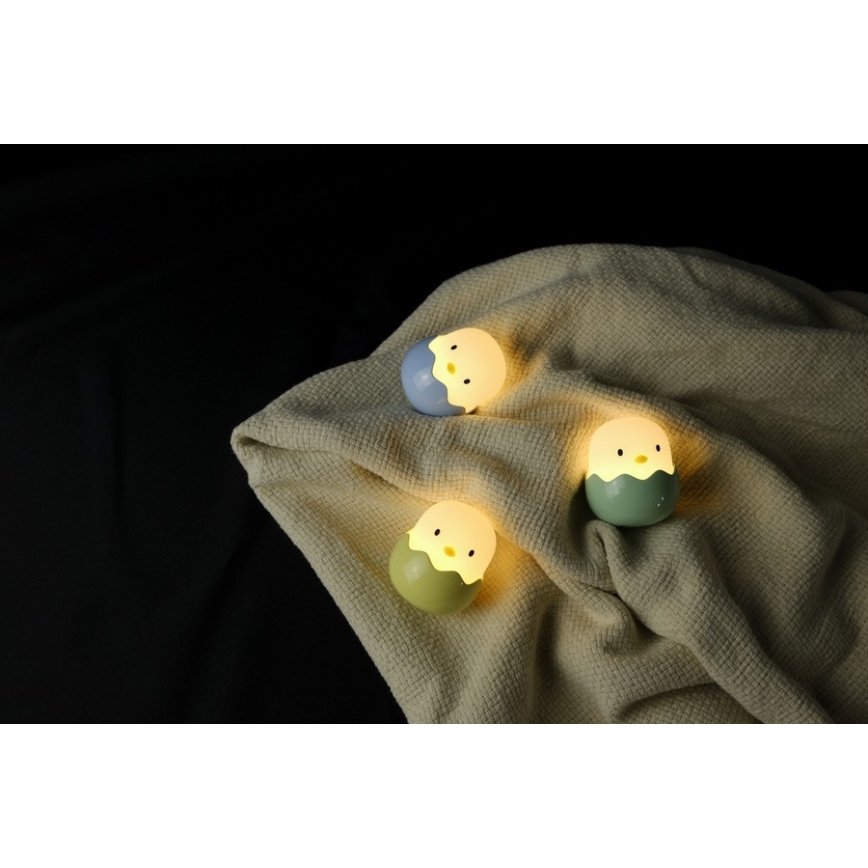MegaLight - LED RGB Акумуляторна дитяча сенсорна лампа з регулюванням яскравості EGGY EGG LED/5V