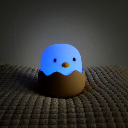 MegaLight - LED RGB Акумуляторна дитяча сенсорна лампа з регулюванням яскравості EGGY EGG LED/5V