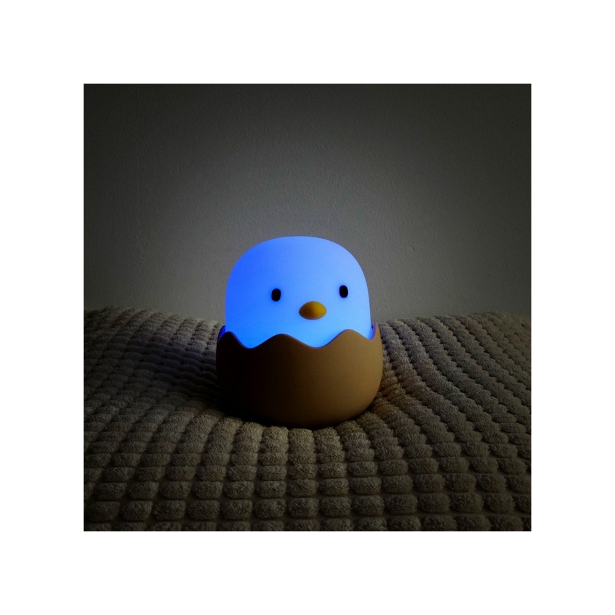 MegaLight - LED RGB Акумуляторна дитяча сенсорна лампа з регулюванням яскравості EGGY EGG LED/5V
