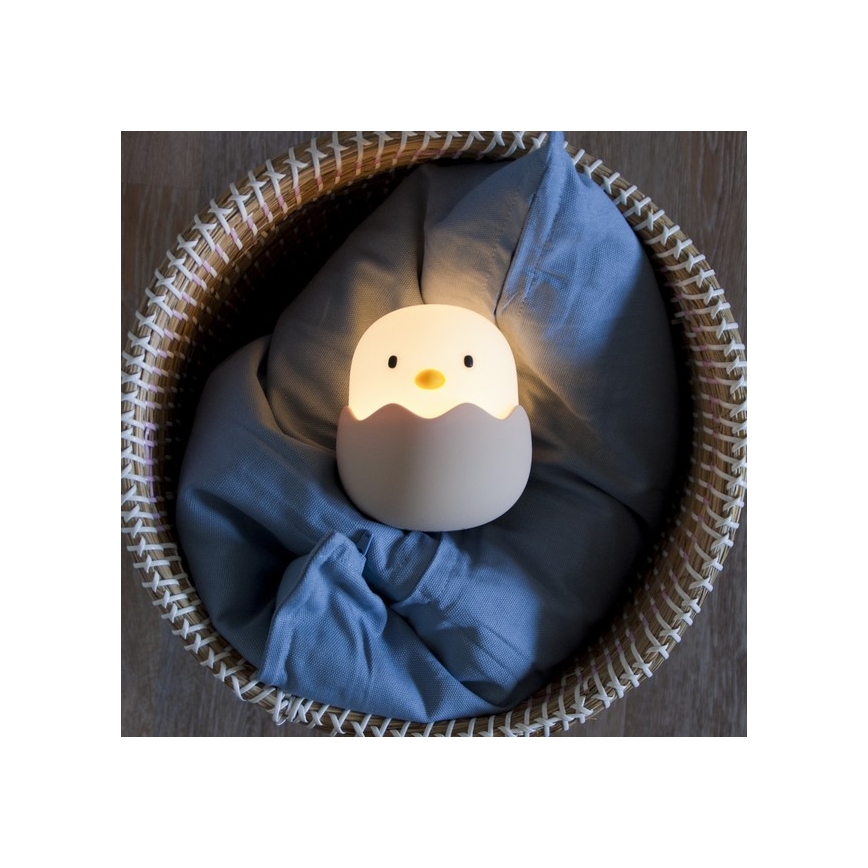 MegaLight - LED RGB Акумуляторна дитяча сенсорна лампа з регулюванням яскравості EGGY EGG LED/5V