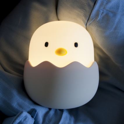 MegaLight - LED RGB Акумуляторна дитяча сенсорна лампа з регулюванням яскравості EGGY EGG LED/5V