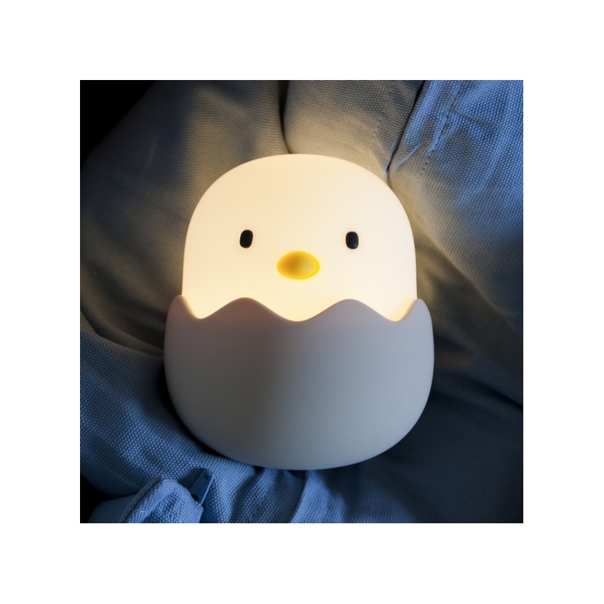 MegaLight - LED RGB Акумуляторна дитяча сенсорна лампа з регулюванням яскравості EGGY EGG LED/5V