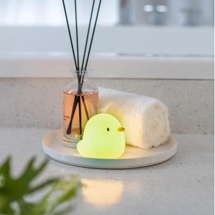 MegaLight - LED RGB Акумуляторна дитяча сенсорна лампа для ванни SWIMMY DUCK LED/5V IP67