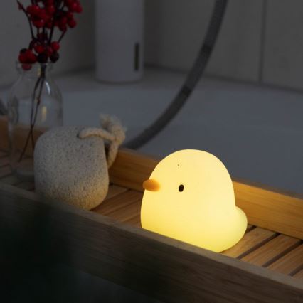 MegaLight - LED RGB Акумуляторна дитяча сенсорна лампа для ванни SWIMMY DUCK LED/5V IP67
