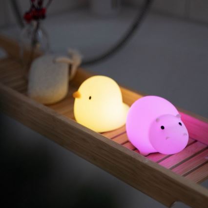 MegaLight - LED RGB Акумуляторна дитяча сенсорна лампа для ванни SWIMMY DUCK LED/5V IP67