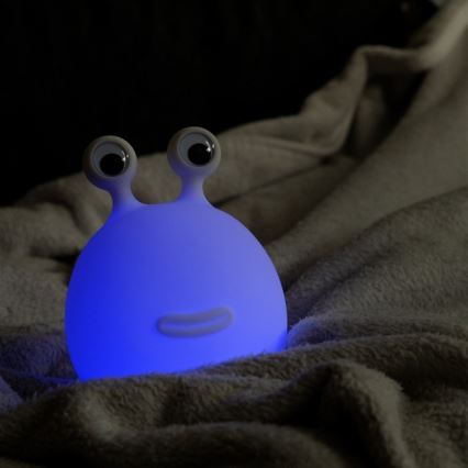 MegaLight - LED RGB Акумуляторна дитяча сенсорна лампа з регулюванням яскравості MOMO MOON LED/5V