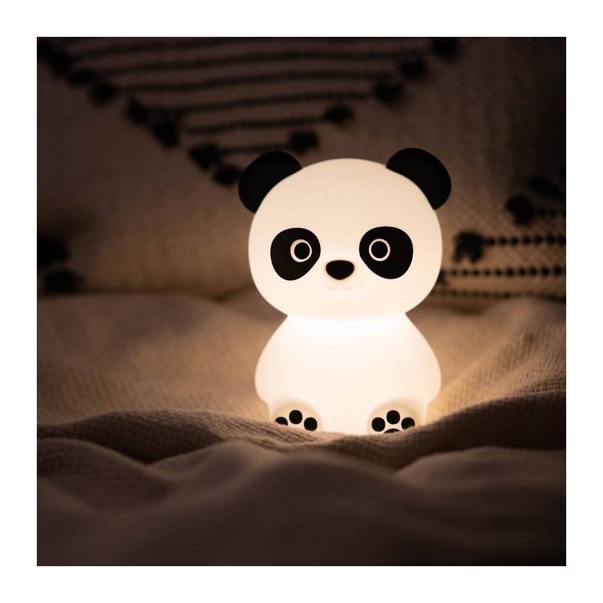 MegaLight - LED RGB Дитяча сенсорна лампа з регулюванням яскравості акумуляторна PADDY PANDA LED/5V