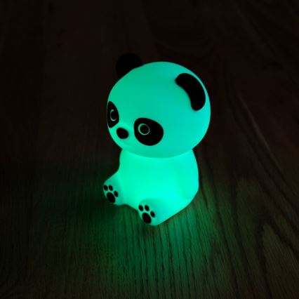 MegaLight - LED RGB Дитяча сенсорна лампа з регулюванням яскравості акумуляторна PADDY PANDA LED/5V