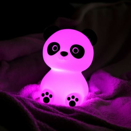 MegaLight - LED RGB Дитяча сенсорна лампа з регулюванням яскравості акумуляторна PADDY PANDA LED/5V