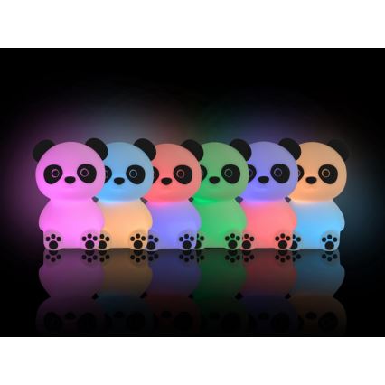 MegaLight - LED RGB Дитяча сенсорна лампа з регулюванням яскравості акумуляторна PADDY PANDA LED/5V