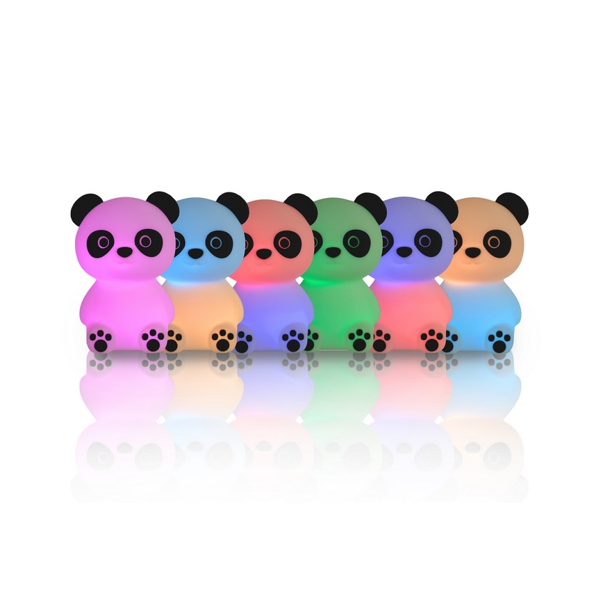 MegaLight - LED RGB Дитяча сенсорна лампа з регулюванням яскравості акумуляторна PADDY PANDA LED/5V