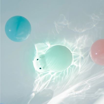 MegaLight - Светодиодная аккумуляторная детская сенсорная RGB-лампа для ванны SWIMMY HIPPO LED/5V IP67