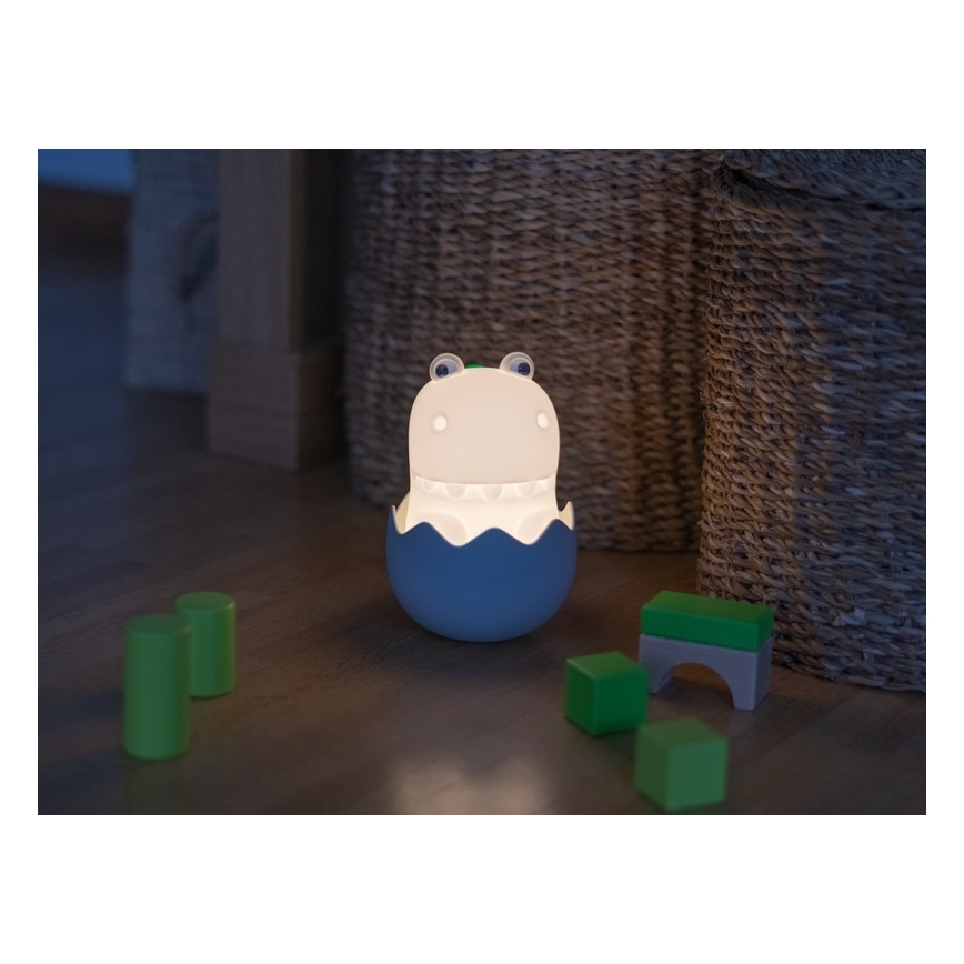 MegaLight - Светодиодная аккумуляторная детская сенсорная RGB-лампа с регулированием яркости DIGGY DINO LED/5V