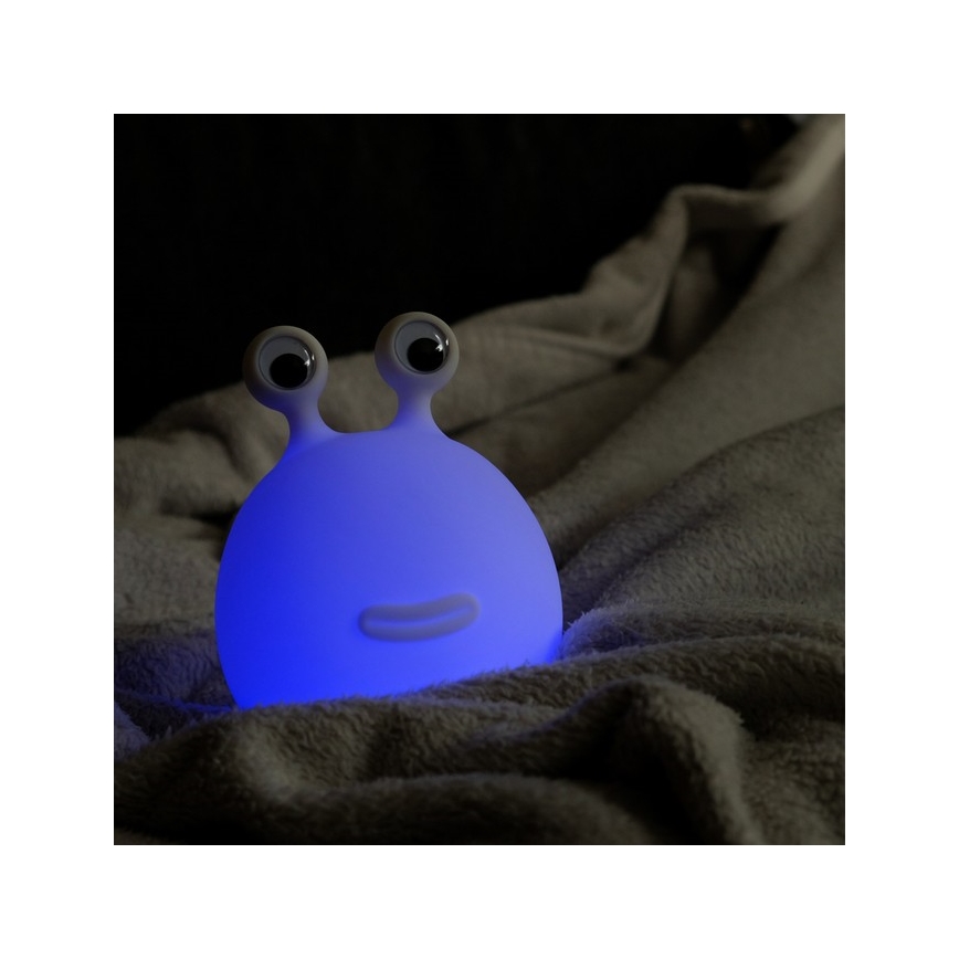 MegaLight - Светодиодная аккумуляторная детская сенсорная RGB-лампа с регулированием яркости MOMO MOON LED/5V