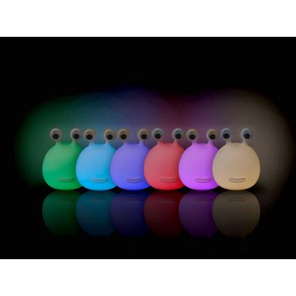 MegaLight - Светодиодная аккумуляторная детская сенсорная RGB-лампа с регулированием яркости MOMO MOON LED/5V