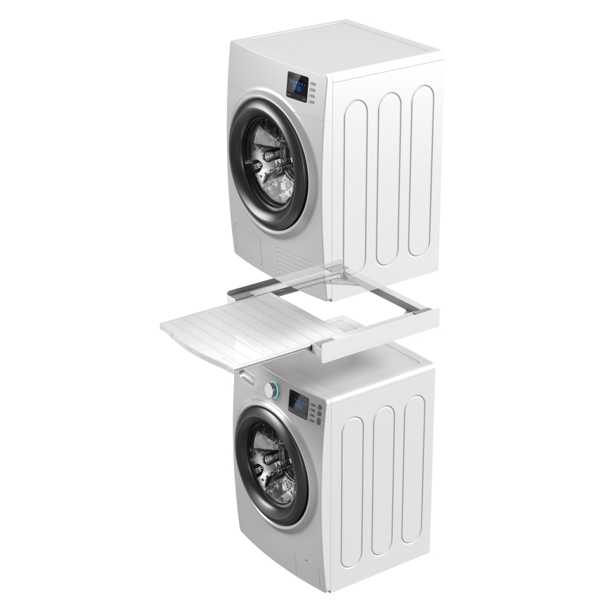 Meliconi 656113 - Проставка для пральної та сушильної машини з висувною полицею, 70 см, біла