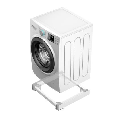 Meliconi 656146 - Антивібраційна підставка під пральну машину з висувними коліщатками 61 см біла