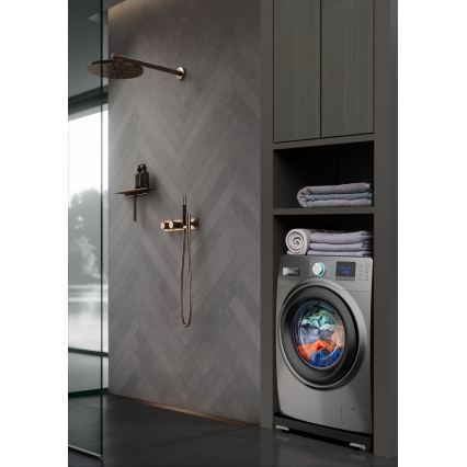 Meliconi 656168 - Антивібраційна підкладка під пральну машину з висувними коліщатками, 47 см, чорна