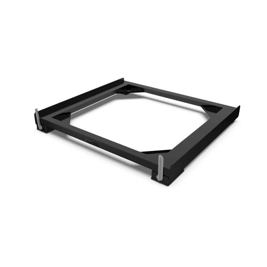 Meliconi 656168 - Антивібраційна підкладка під пральну машину з висувними коліщатками, 47 см, чорна