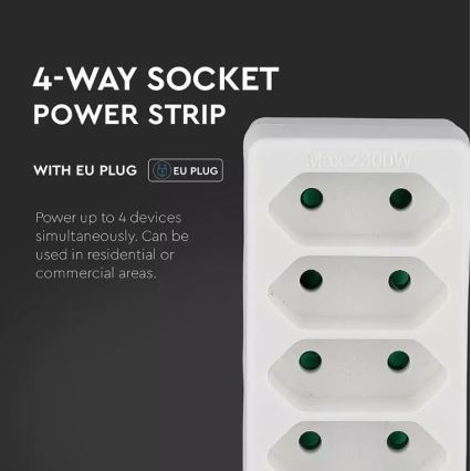 Мережевий розгалужувач 4x2,5A/230V