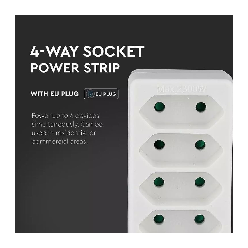 Мережевий розгалужувач 4x2,5A/230V