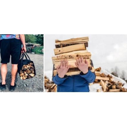 Мешок для дров для камина 100x45 см черный