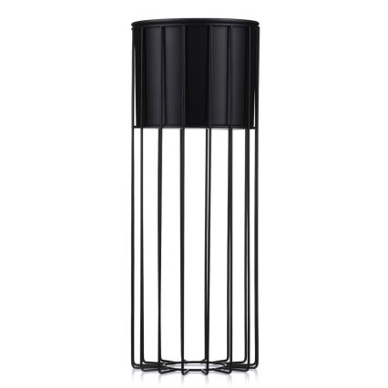 Металевий горщик для квітів LOFT 55x20 см чорний