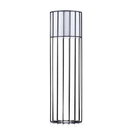 Металевий горщик для квітів LOFT 70x20 см чорний/білий